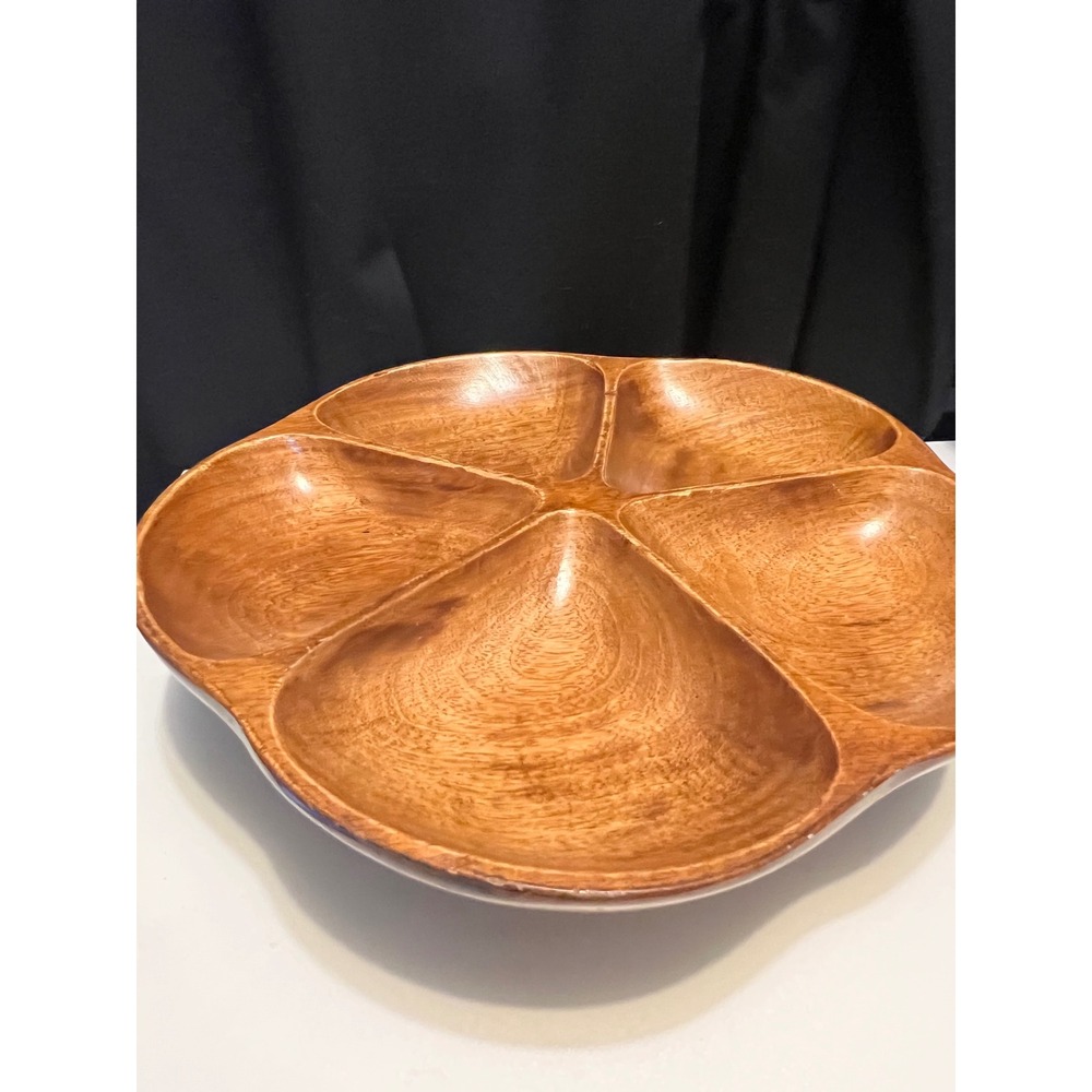 Vintage Wooden Divided Serving Tray Snack Dish Appetizer Plate‎ Philippines